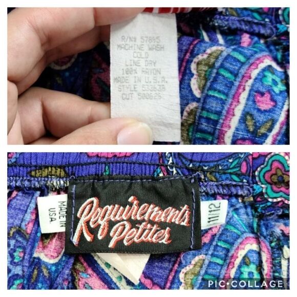 Vintage Boho Paisley Print Side Pockets Skirt - Picture 16 of 16